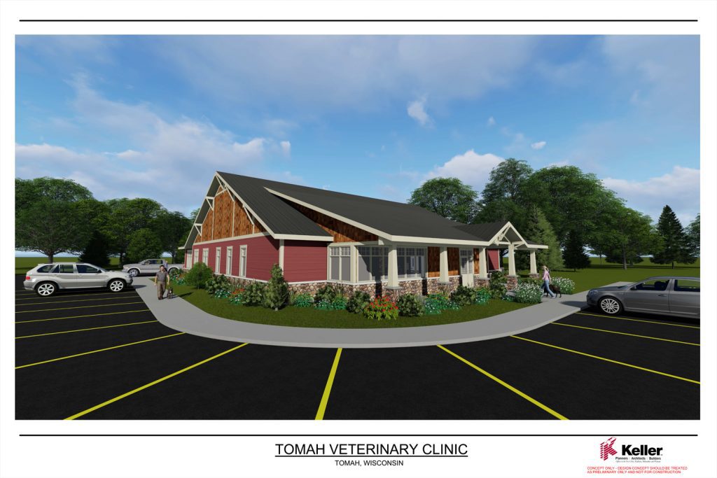 TomahVetClinic 1024x683 - Keller, Inc. to Build for Tomah Veterinary Clinic