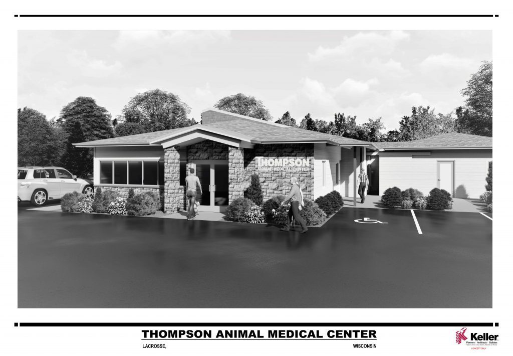 Thompson Animal Rendering 1024x710 - Keller, Inc. to Build for Thompson Animal Medical Center