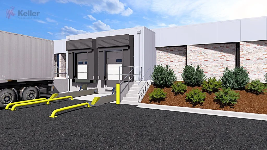 Rendering of two new loading docks.