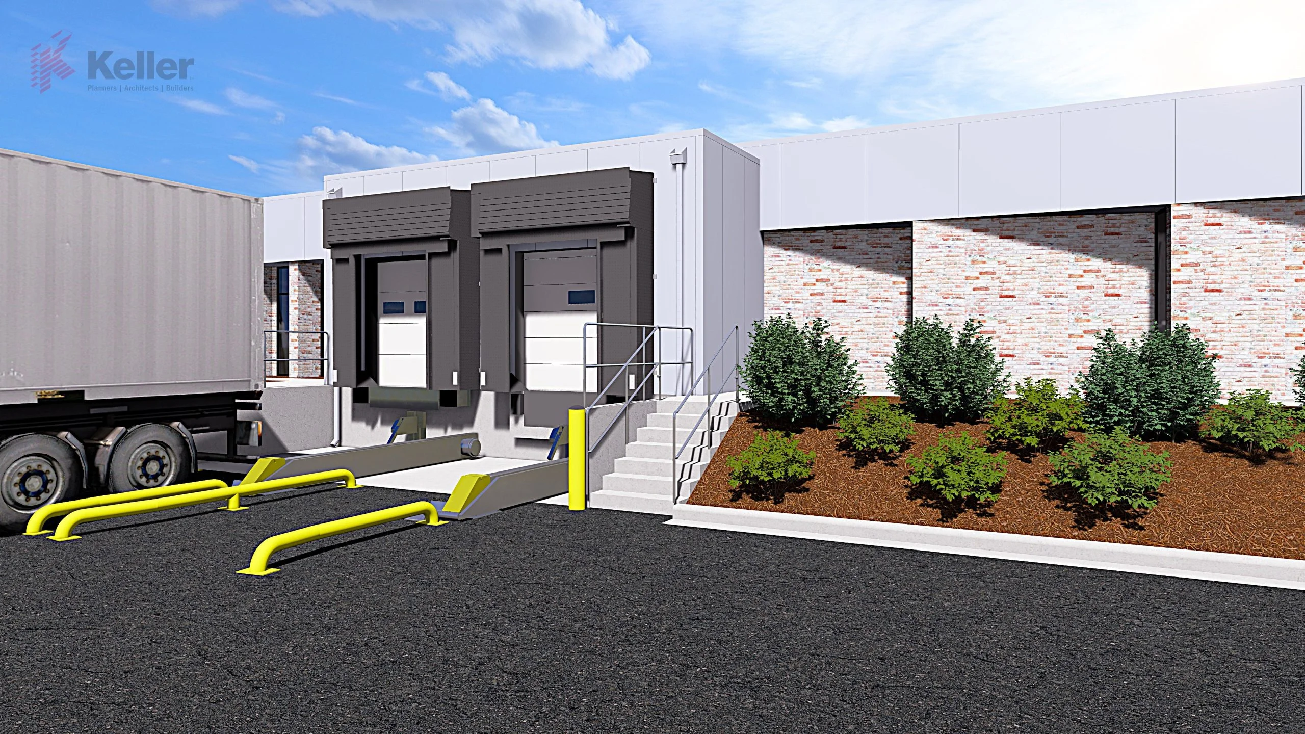 Rendering of two new loading docks.